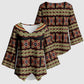Cameroon Traditional Pattern Kimono Sleeve Blouse Bamenda Royal Toghu