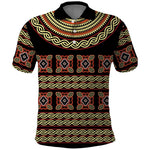 Cameroon Traditional Pattern Polo Shirt Bamenda Royal Toghu