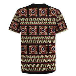 Cameroon Traditional Pattern Rugby Jersey Bamenda Royal Toghu