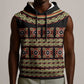 Cameroon Traditional Pattern Sleeveless Hoodie Bamenda Royal Toghu