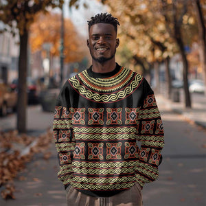 Cameroon Traditional Pattern Sweatshirt Bamenda Royal Toghu