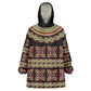 Cameroon Traditional Pattern Wearable Blanket Hoodie Bamenda Royal Toghu