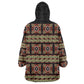 Cameroon Traditional Pattern Wearable Blanket Hoodie Bamenda Royal Toghu