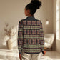 Cameroon Traditional Pattern Women Casual Shirt Bamenda Royal Toghu