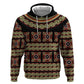 Cameroon Traditional Pattern Zip Hoodie Bamenda Royal Toghu