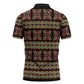 Cameroon Traditional Pattern Zipper Polo Shirt Bamenda Royal Toghu