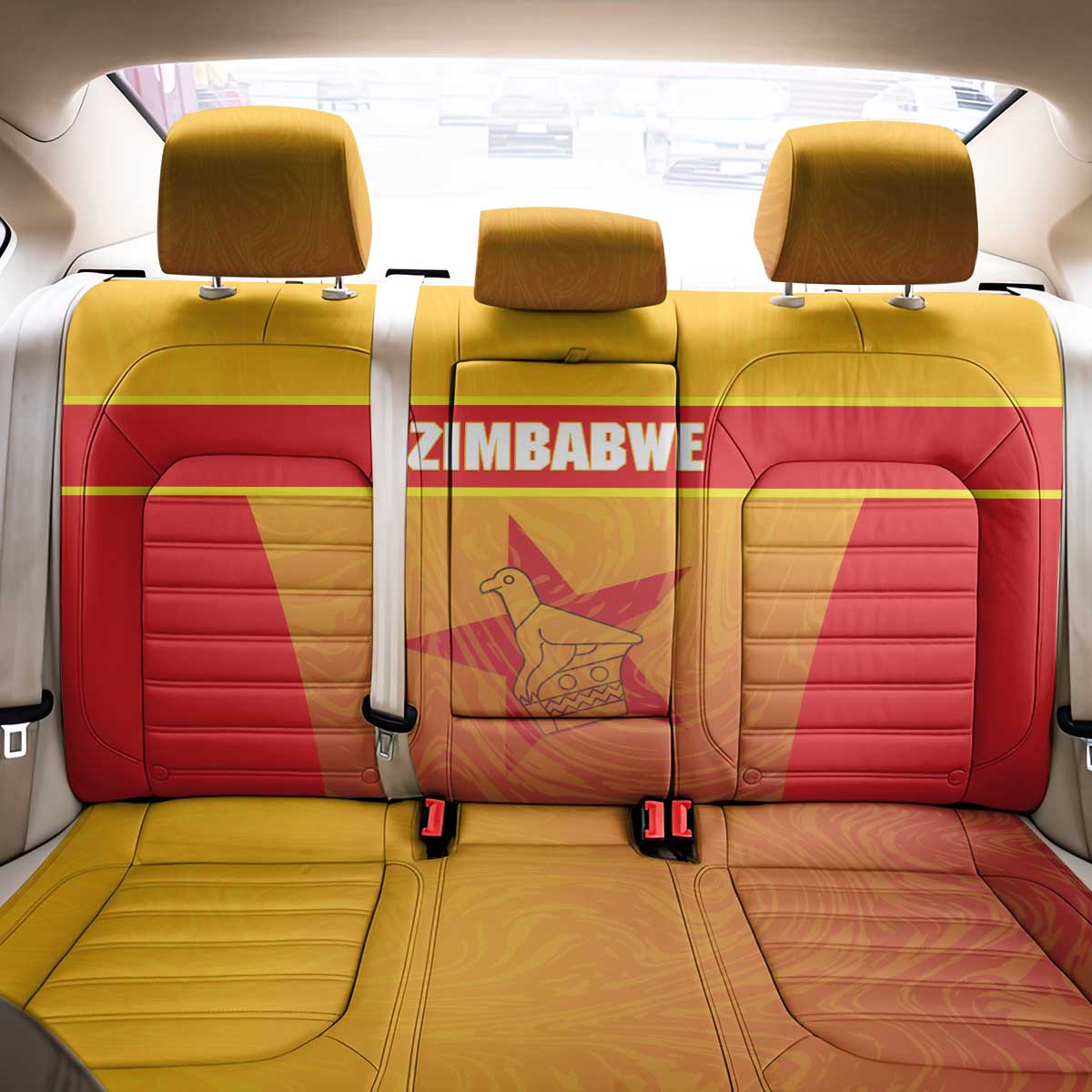 Zimbabwe Cricket Back Car Seat Cover Come On Chevrons