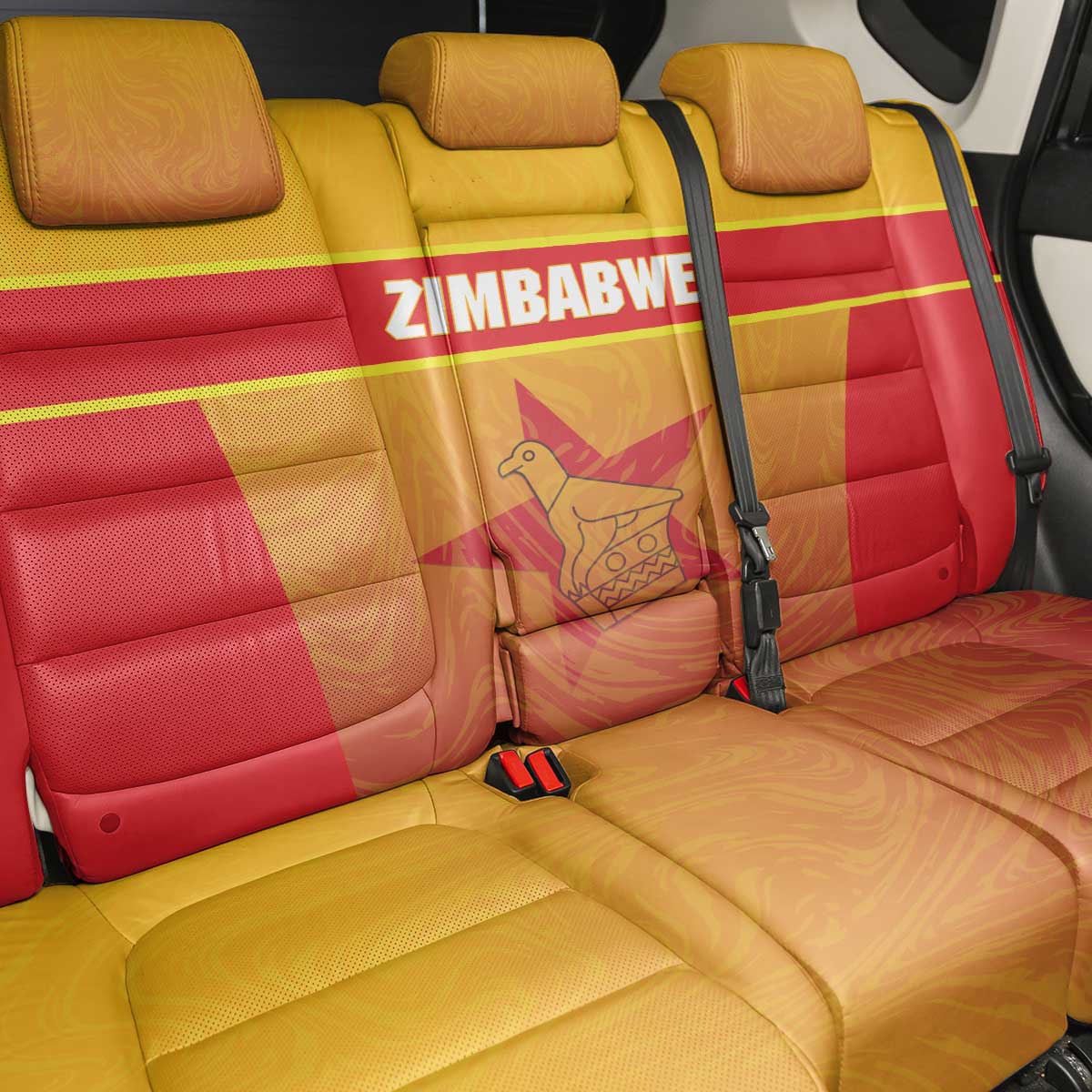 Zimbabwe Cricket Back Car Seat Cover Come On Chevrons