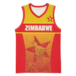 Zimbabwe Cricket Custom Basketball Jersey Come On Chevrons