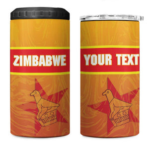 Zimbabwe Cricket Custom 4 in 1 Can Cooler Tumbler Come On Chevrons