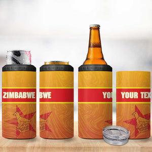 Zimbabwe Cricket Custom 4 in 1 Can Cooler Tumbler Come On Chevrons