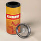 Zimbabwe Cricket Custom 4 in 1 Can Cooler Tumbler Come On Chevrons