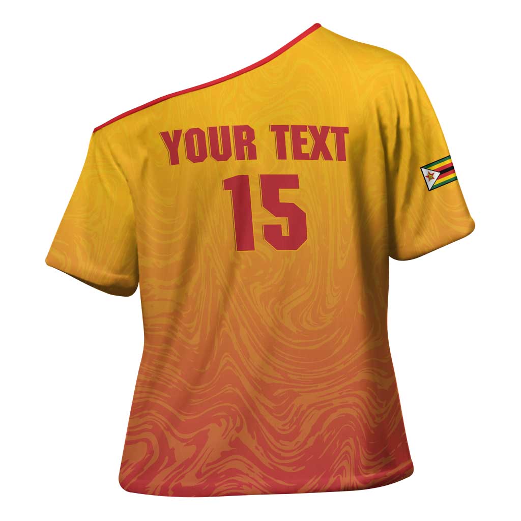 Zimbabwe Cricket Custom Cross Shoulder Shirt Come On Chevrons