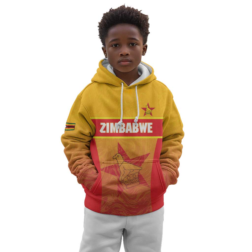 Zimbabwe Cricket Custom Kid Hoodie Come On Chevrons