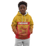 Zimbabwe Cricket Custom Kid Hoodie Come On Chevrons