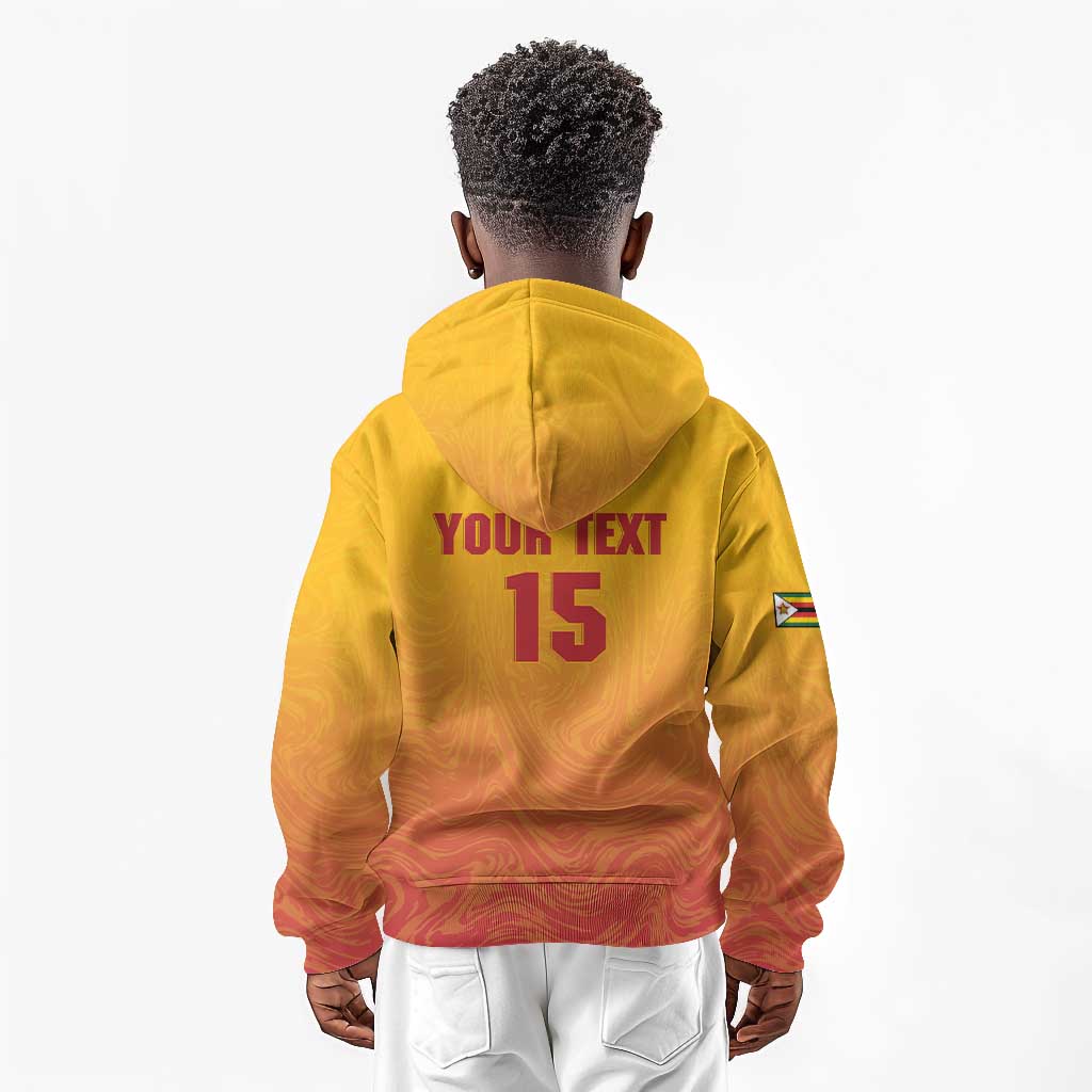 Zimbabwe Cricket Custom Kid Hoodie Come On Chevrons