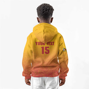 Zimbabwe Cricket Custom Kid Hoodie Come On Chevrons
