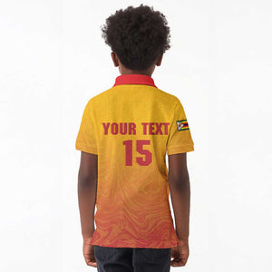 Zimbabwe Cricket Custom Kid Polo Shirt Come On Chevrons