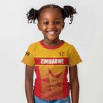 Zimbabwe Cricket Custom Kid T shirt Come On Chevrons