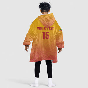 Zimbabwe Cricket Custom Kid Wearable Blanket Hoodie Come On Chevrons