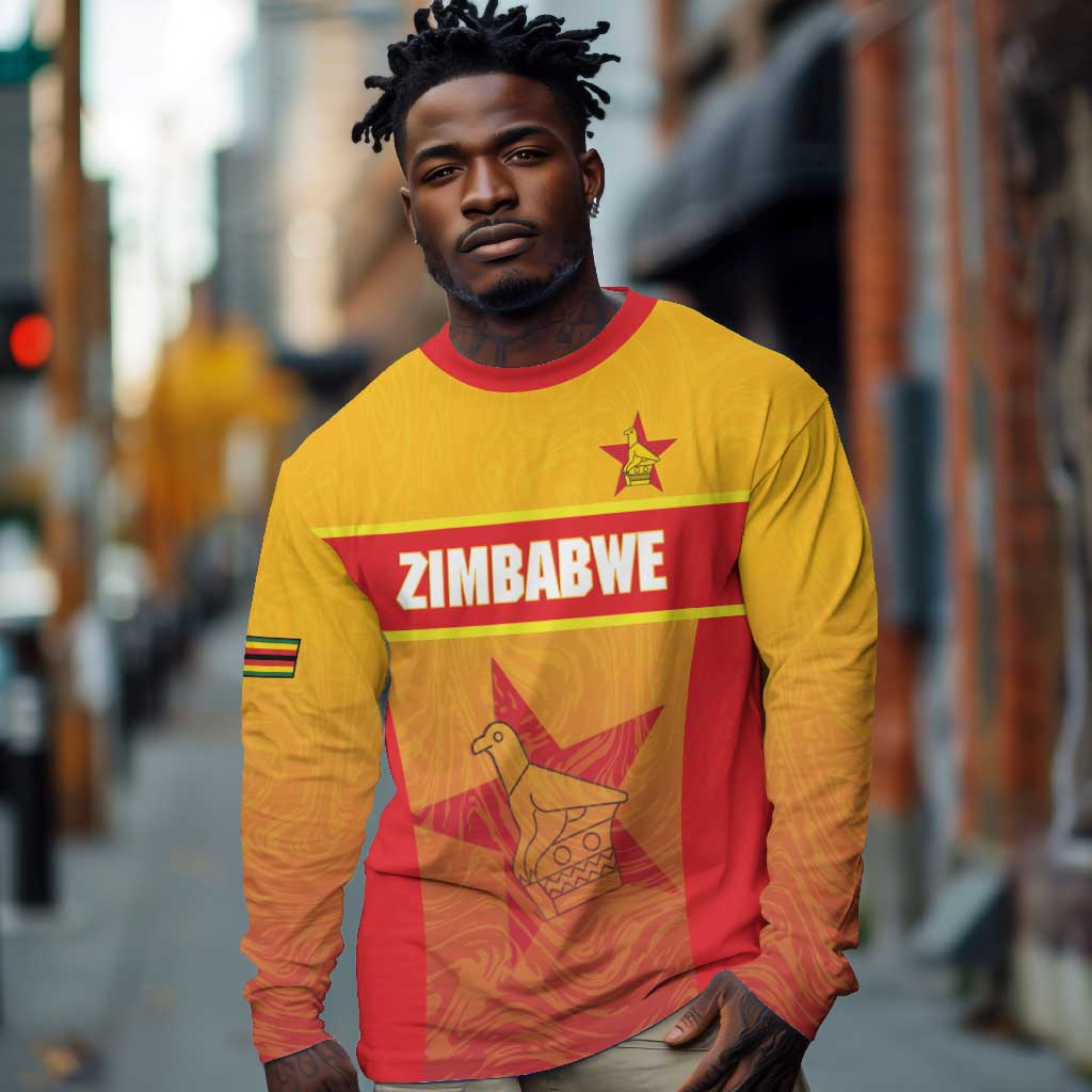 Zimbabwe Cricket Custom Long Sleeve Shirt Come On Chevrons