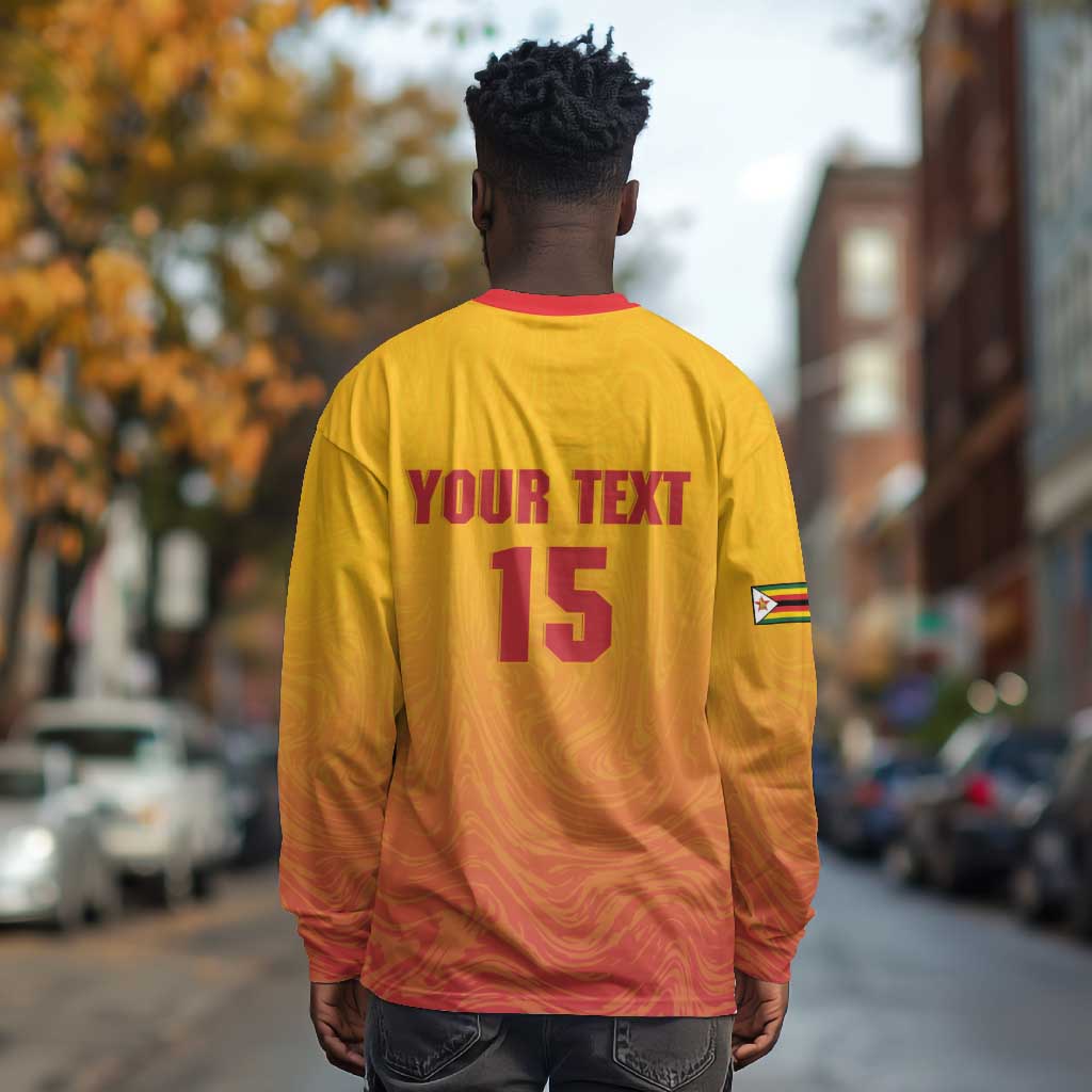 Zimbabwe Cricket Custom Long Sleeve Shirt Come On Chevrons