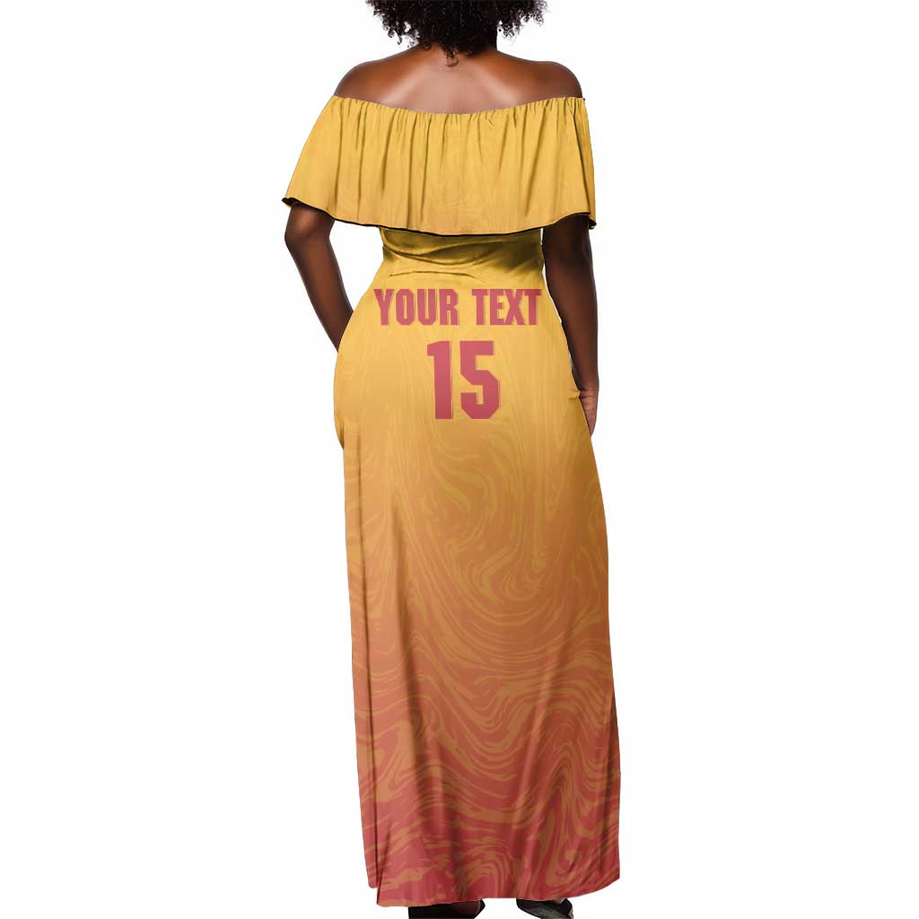 Zimbabwe Cricket Custom Off Shoulder Maxi Dress Come On Chevrons