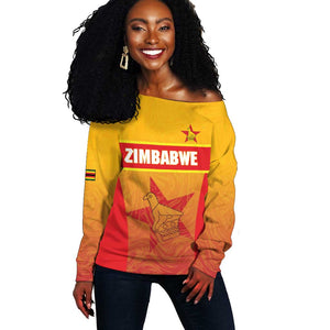 Zimbabwe Cricket Custom Off Shoulder Sweater Come On Chevrons