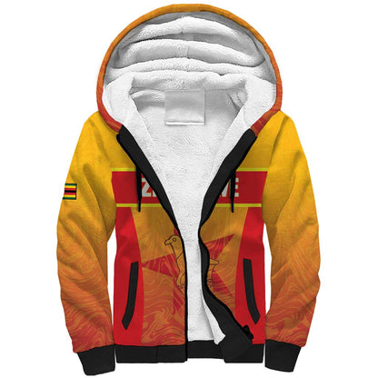 Zimbabwe Cricket Custom Sherpa Hoodie Come On Chevrons