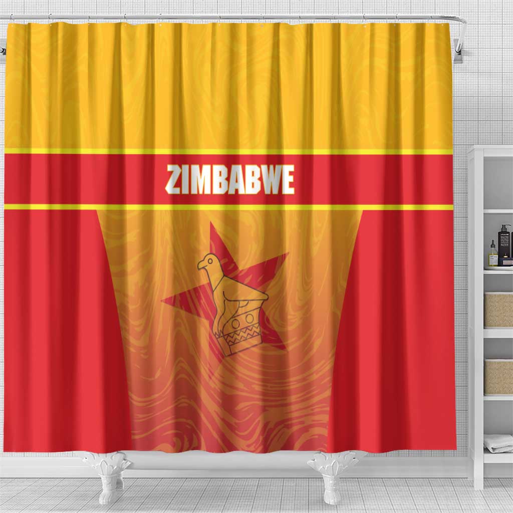 Zimbabwe Cricket Shower Curtain Come On Chevrons