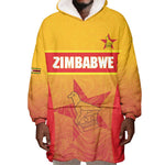 Zimbabwe Cricket Custom Wearable Blanket Hoodie Come On Chevrons
