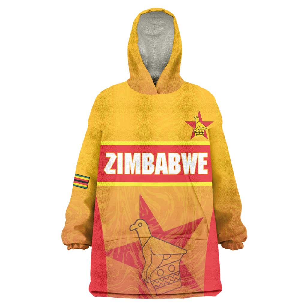 Zimbabwe Cricket Custom Wearable Blanket Hoodie Come On Chevrons