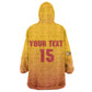 Zimbabwe Cricket Custom Wearable Blanket Hoodie Come On Chevrons
