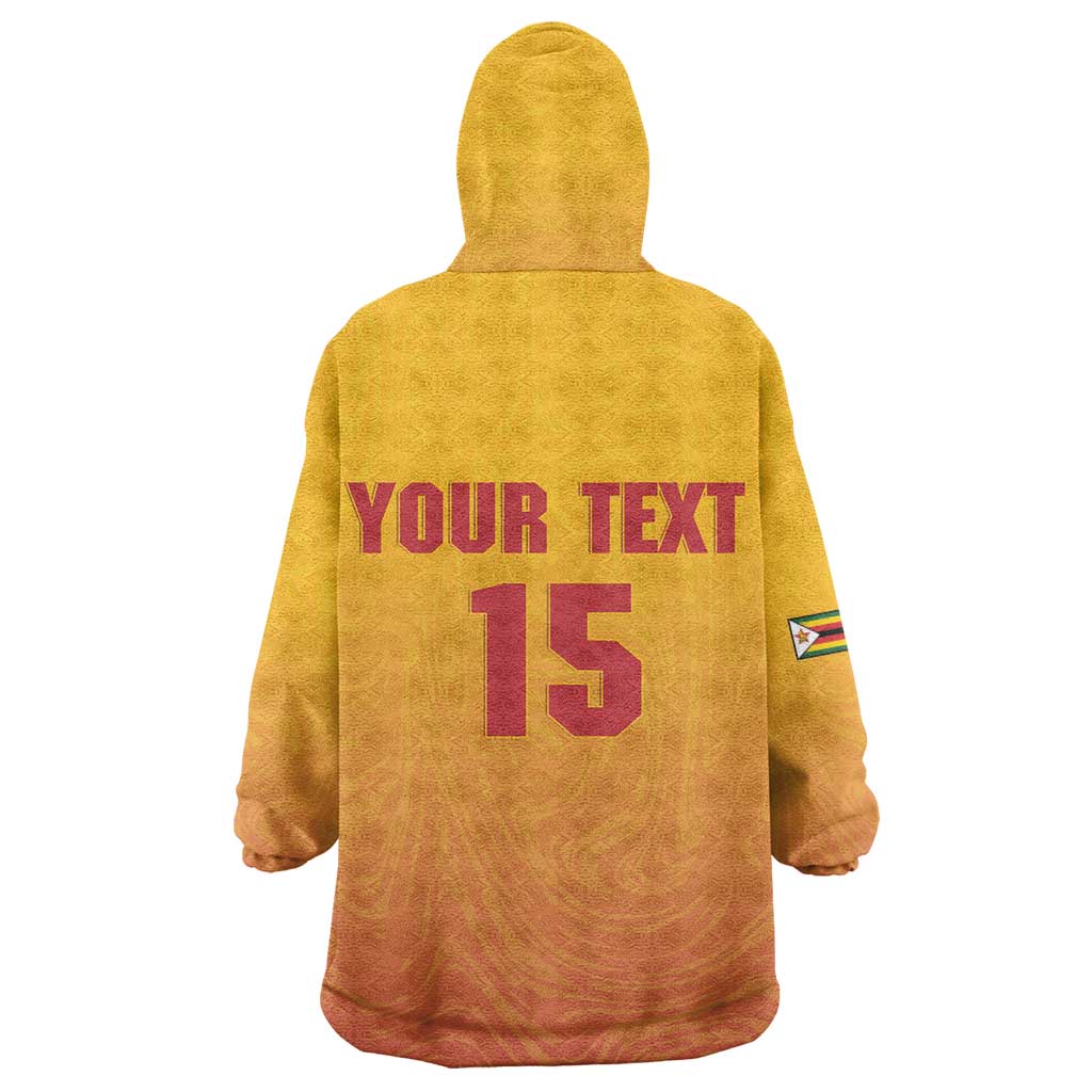 Zimbabwe Cricket Custom Wearable Blanket Hoodie Come On Chevrons