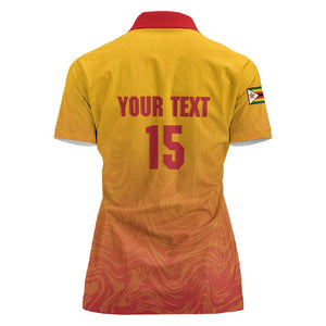 Zimbabwe Cricket Custom Women Polo Shirt Come On Chevrons