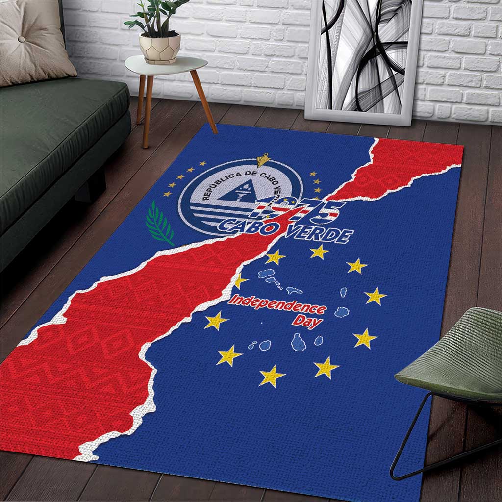 Happy Cabo Verde Area Rug 50th Anniversary of Independence