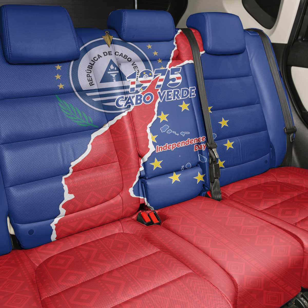 Happy Cabo Verde Back Car Seat Cover 50th Anniversary of Independence
