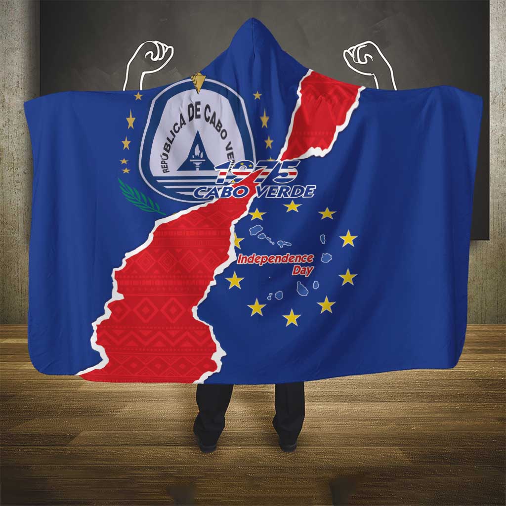 Happy Cabo Verde Hooded Blanket 50th Anniversary of Independence