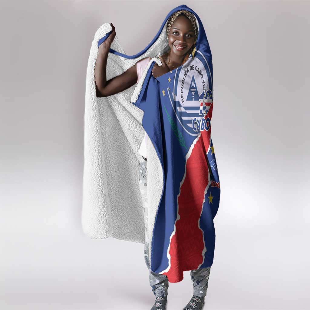 Happy Cabo Verde Hooded Blanket 50th Anniversary of Independence