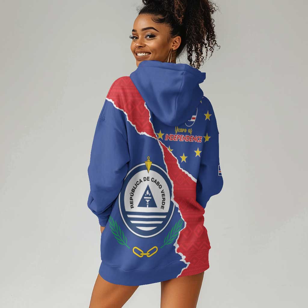 Happy Cabo Verde Hoodie Dress 50th Anniversary of Independence