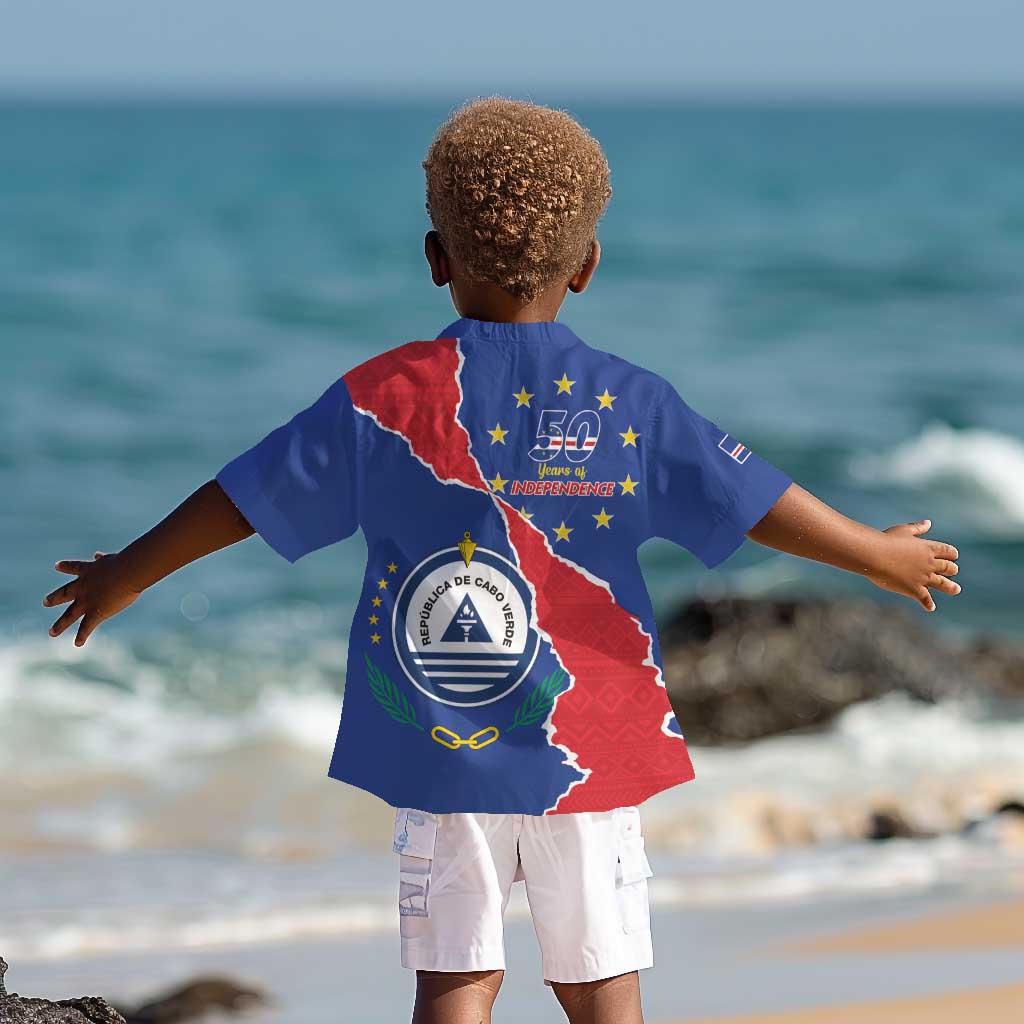 Happy Cabo Verde Kid Hawaiian Shirt 50th Anniversary of Independence