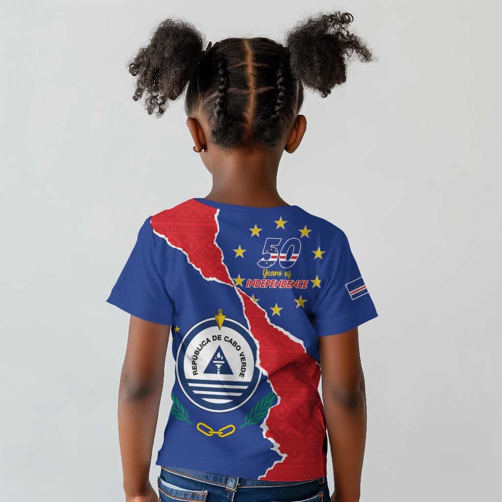 Happy Cabo Verde Kid T shirt 50th Anniversary of Independence