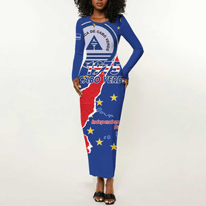 Happy Cabo Verde Long Sleeve Bodycon Dress 50th Anniversary of Independence LT15