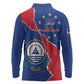 Happy Cabo Verde Long Sleeve Polo Shirt 50th Anniversary of Independence