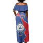 Happy Cabo Verde Off Shoulder Maxi Dress 50th Anniversary of Independence