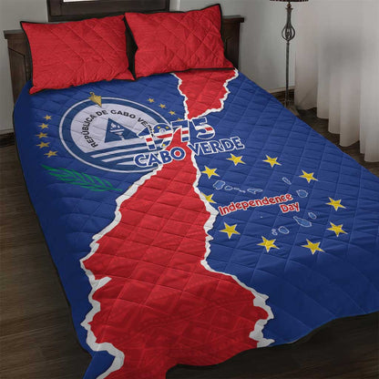 Happy Cabo Verde Quilt Bed Set 50th Anniversary of Independence