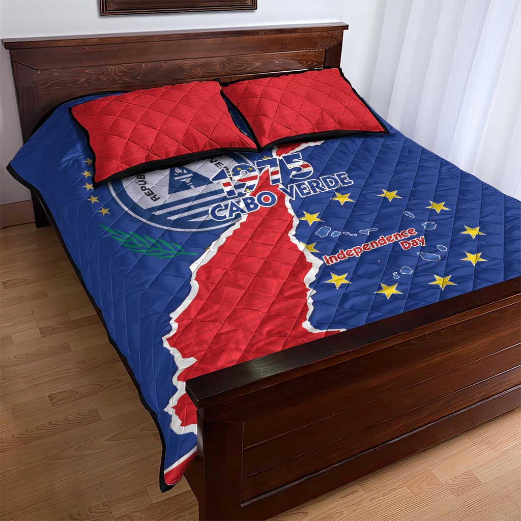 Happy Cabo Verde Quilt Bed Set 50th Anniversary of Independence