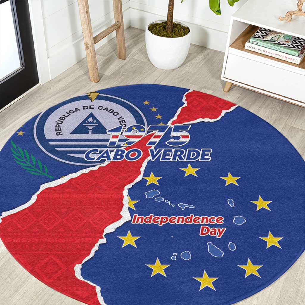 Happy Cabo Verde Round Carpet 50th Anniversary of Independence