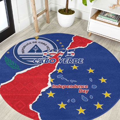 Happy Cabo Verde Round Carpet 50th Anniversary of Independence