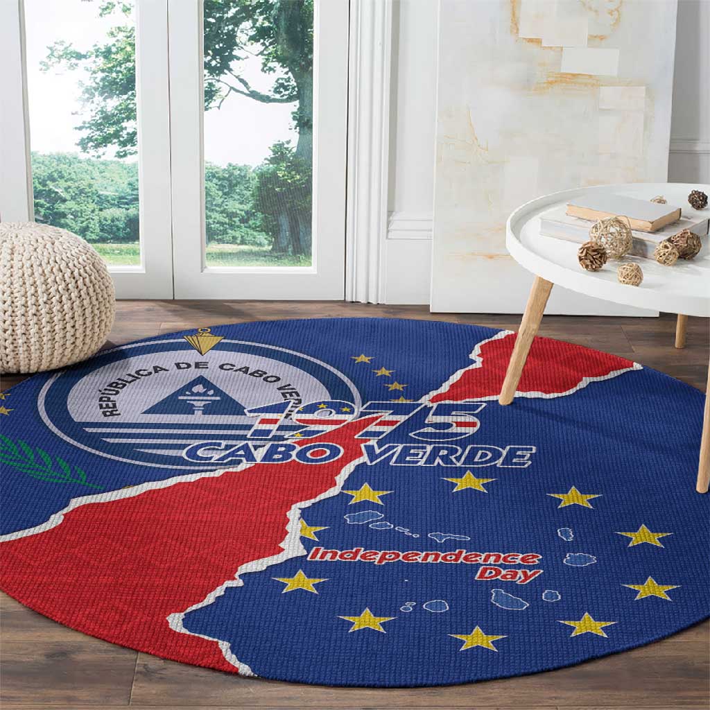 Happy Cabo Verde Round Carpet 50th Anniversary of Independence